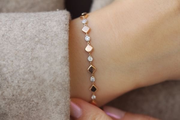 0,48 Karat Rose Pırlanta Tasarım Bileklik