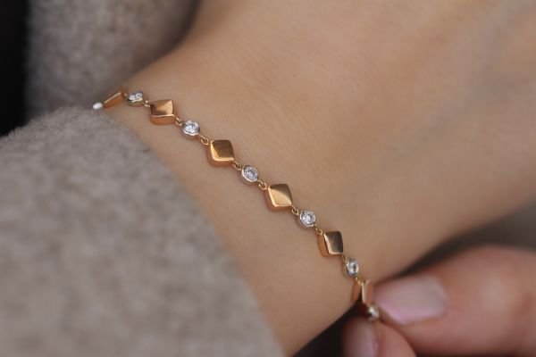 0,48 Karat Rose Pırlanta Tasarım Bileklik