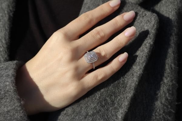 0,50 Karat Pırlanta Baget Yüzük