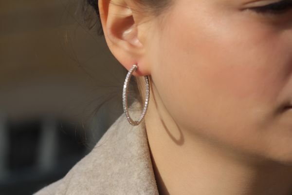 2,65 Karat Pırlanta Halka Küpe