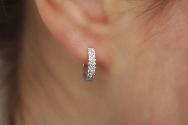 0,32 Karat Pırlanta Halka Küpe