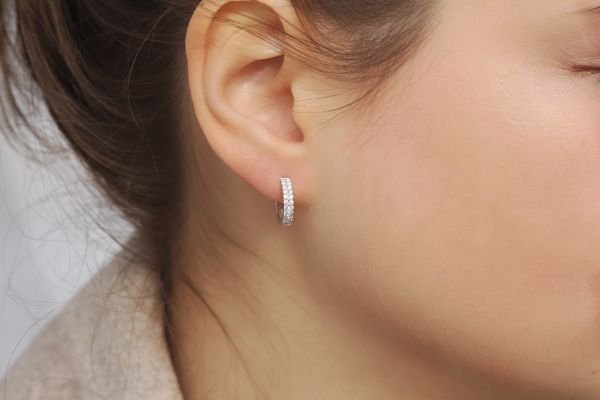 0,32 Karat Pırlanta Halka Küpe