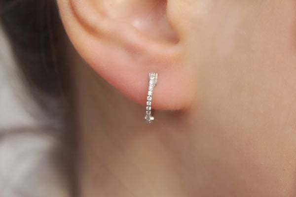 0,10 Karat Pırlanta Halka Küpe