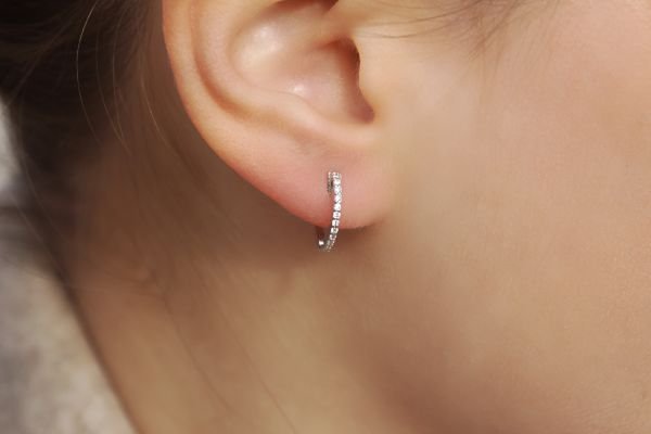 0,10 Karat Pırlanta Halka Küpe