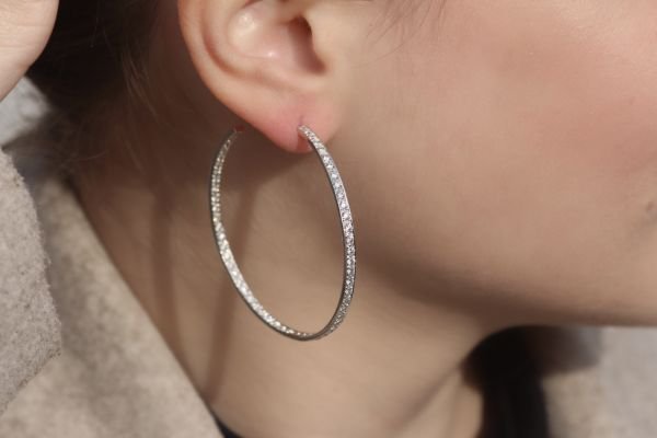 3,10 Karat Pırlanta Halka Küpe