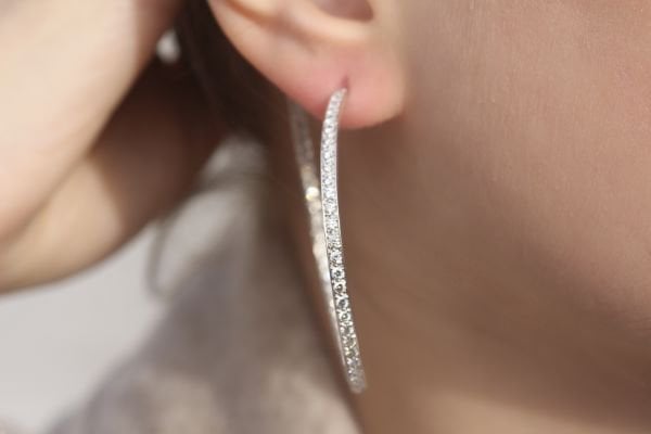 3,10 Karat Pırlanta Halka Küpe