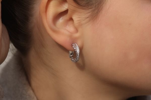 0,25 Karat Pırlanta Halka Küpe