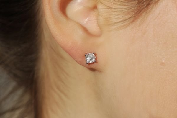 0,52 Karat Pırlanta Coronet Küpe