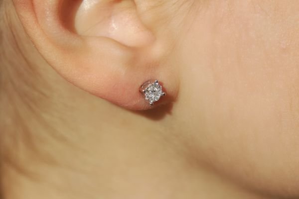 0,52 Karat Pırlanta Coronet Küpe