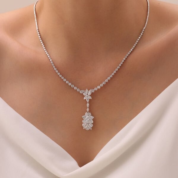 8.36 Karat Pırlanta Damla Gerdanlık