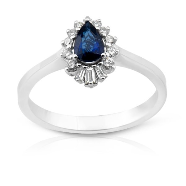 Pırlanta Safir Yüzük