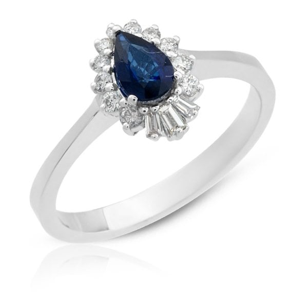 Pırlanta Safir Yüzük