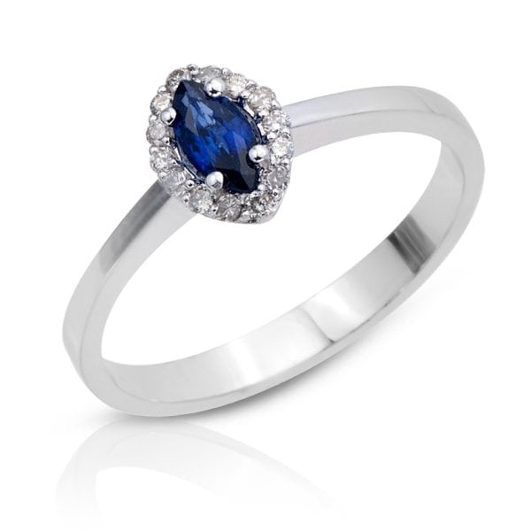 Pırlanta Safir Yüzük