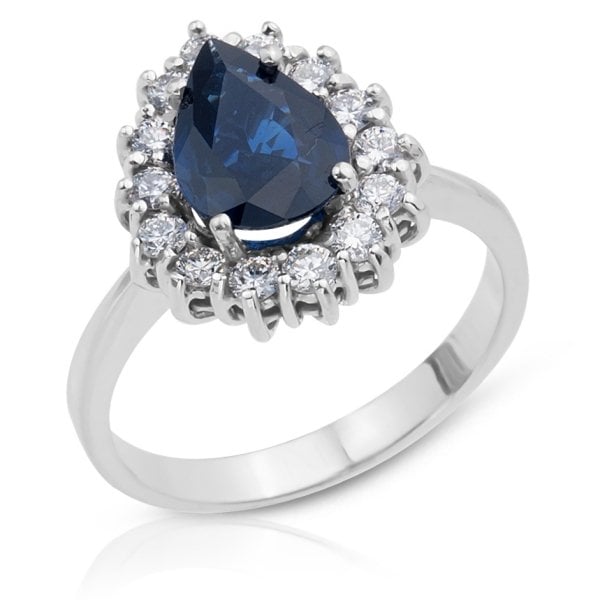 Pırlanta Safir Yüzük