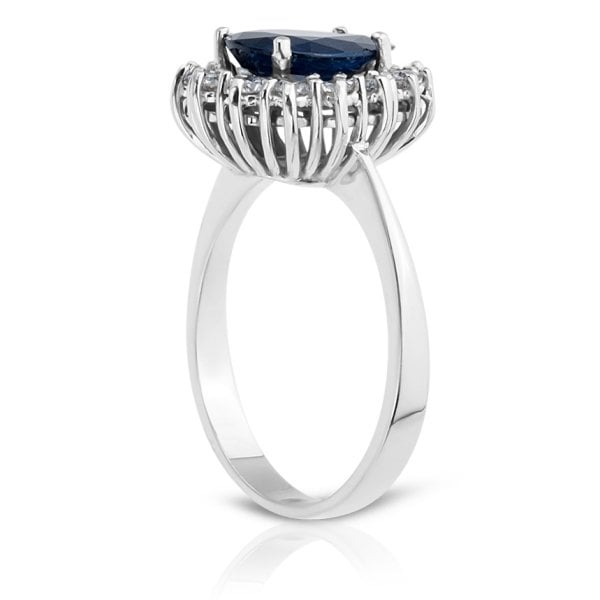 Pırlanta Safir Yüzük