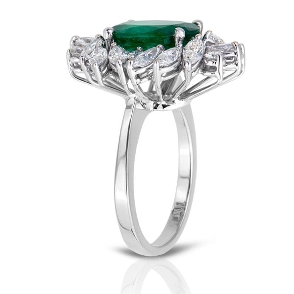 5,93 Karat Pırlanta Zümrüt Yüzük