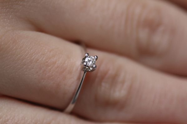 0,07 Karat Pırlanta Tektaş Yüzük