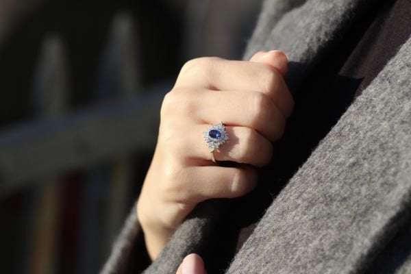 1,16 Karat Pırlanta Safir Yüzük