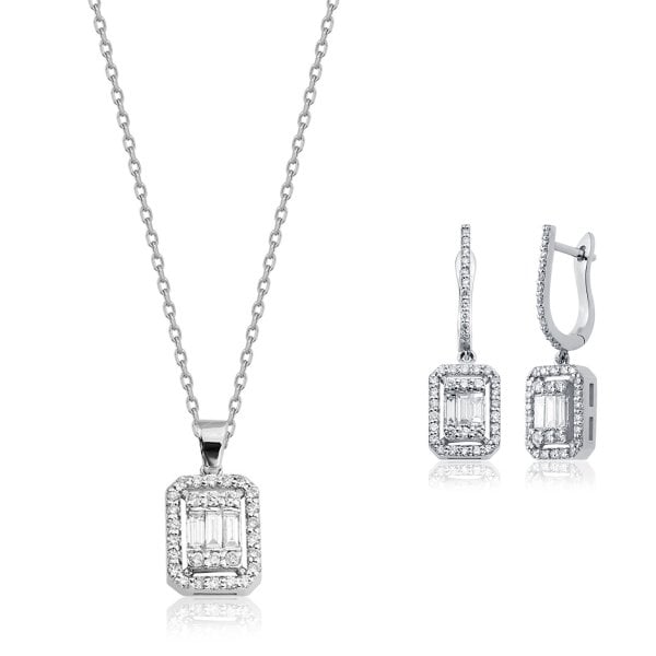 1,29 Karat Pırlanta Baget Set