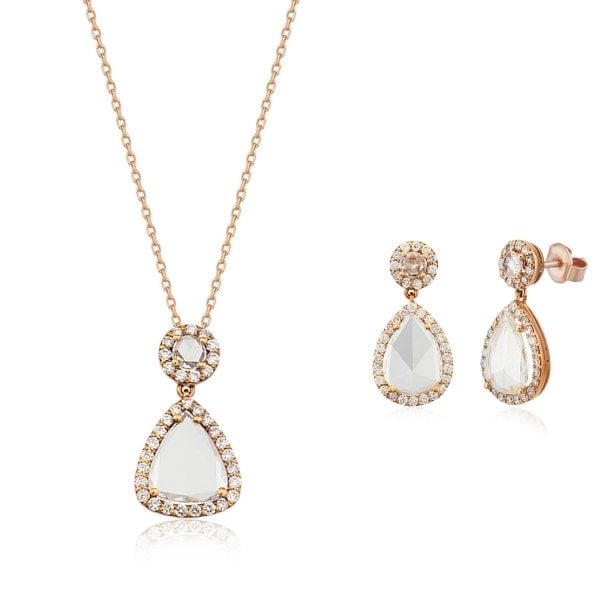 2,64 Karat Elmas Damla Set