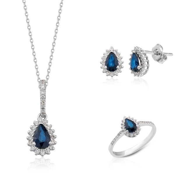 2,19 Karat Pırlanta Safir Set
