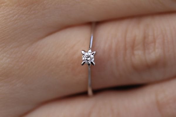 0,08 Karat Pırlanta Tektaş Yüzük