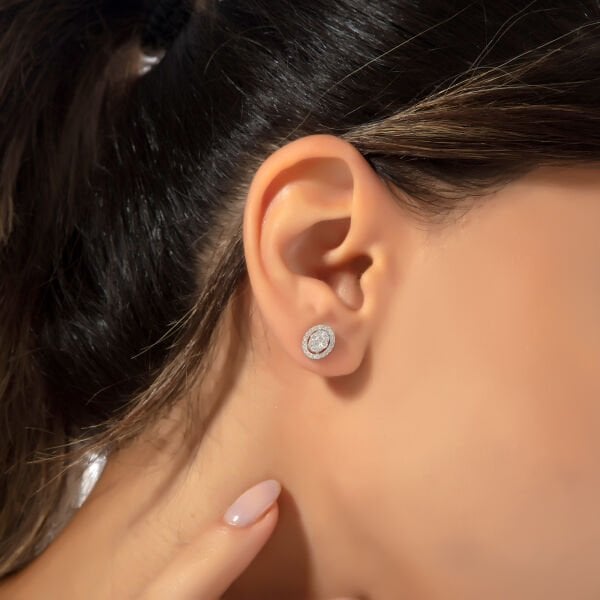 0,48 Karat Pırlanta Tasarım Küpe