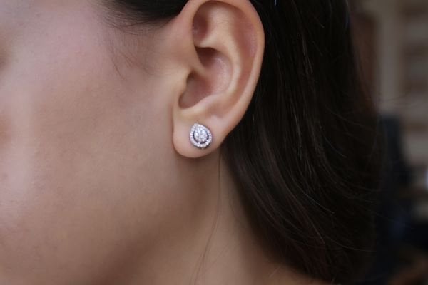 0,48 Karat Pırlanta Damla Küpe