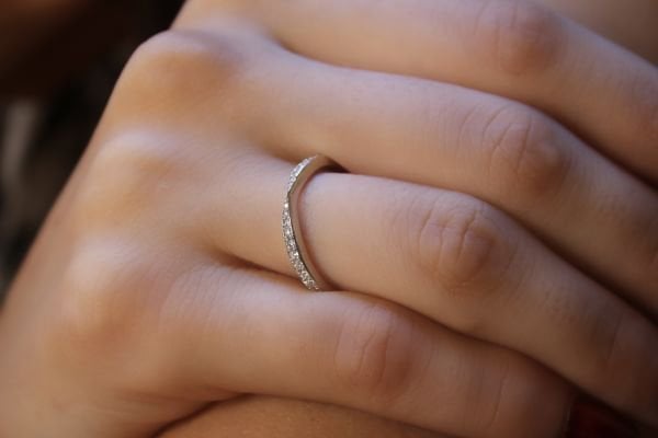 0,17 Karat Pırlanta Yarımtur Yüzük