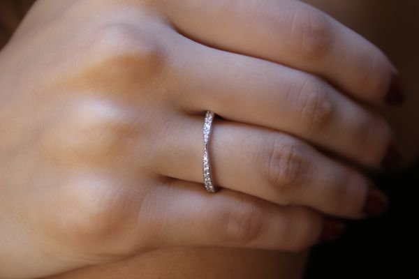 0,17 Karat Pırlanta Yarımtur Yüzük
