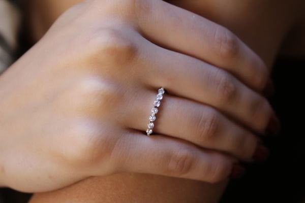 0,35 Karat Pırlanta Yarımtur Yüzük