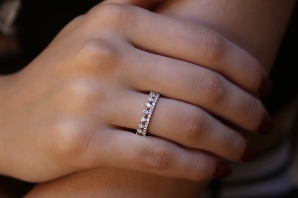 0,55 Karat Pırlanta Yarımtur Yüzük