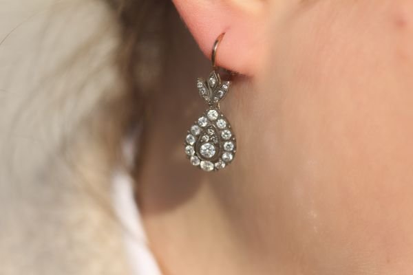 1,80 Karat Elmas Tasarım Küpe