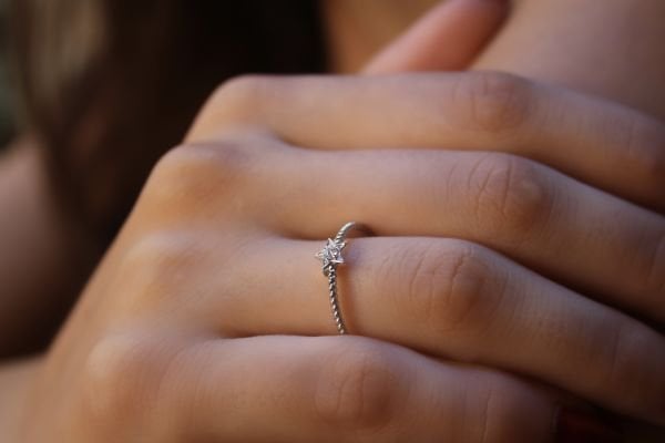 0,04 Karat Pırlanta Yarımtur Yüzük