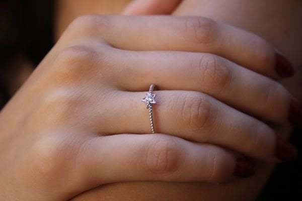 0,04 Karat Pırlanta Yarımtur Yüzük