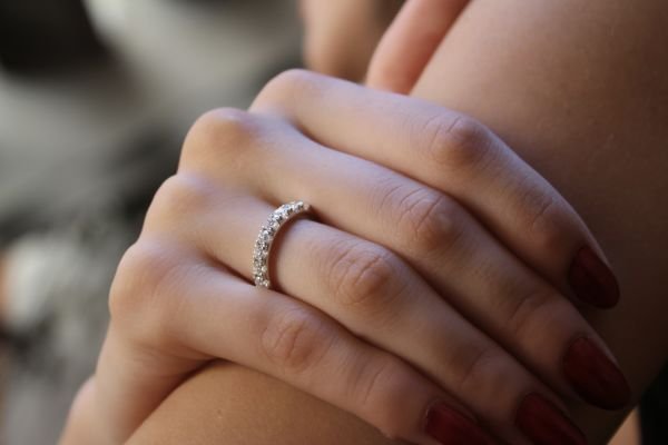 0,82 Karat Pırlanta Yarımtur Yüzük