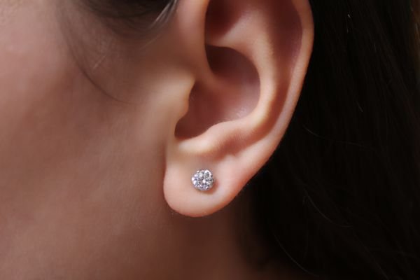 0,72 Pırlanta Tektaş Küpe