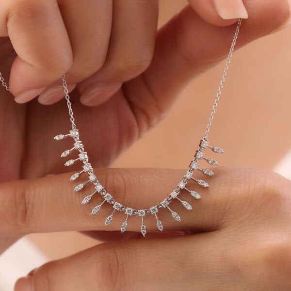 0,86 Karat Pırlanta Tasarım Kolye