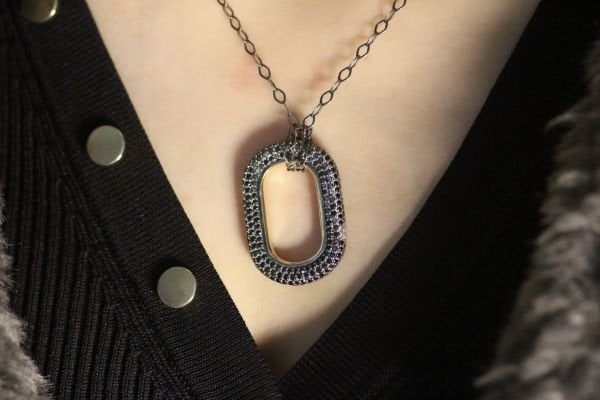 4,90 Karat Siyah Pırlanta Tasarım Kolye