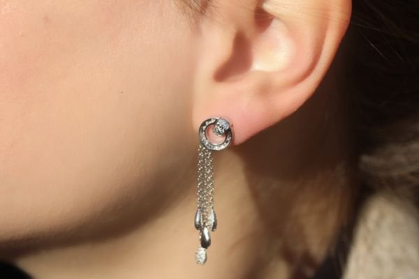 0,52 Karat Pırlanta Tasarım Küpe