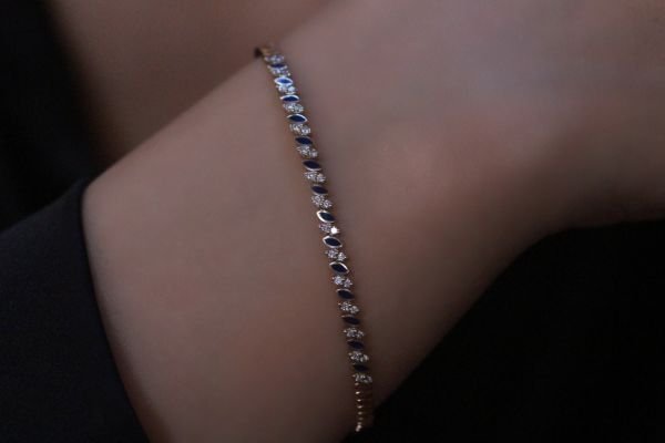 0,26 Karat Pırlanta Tasarım Rose Bileklik