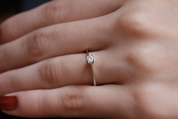 0,11 Karat Pırlanta Tektaş Yüzük