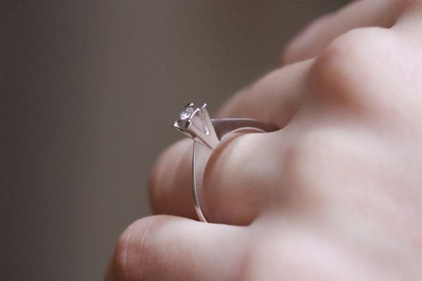 0,09 Karat Pırlanta Tektaş Yüzük