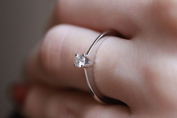 0,10 Karat Pırlanta Tektaş Yüzük