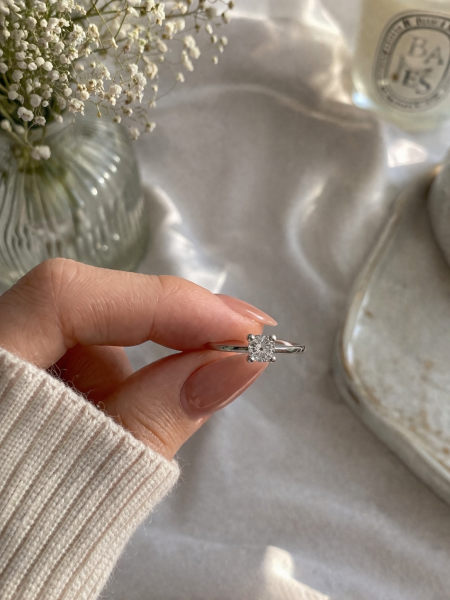 0,10 Karat Pırlanta Tektaş Yüzük