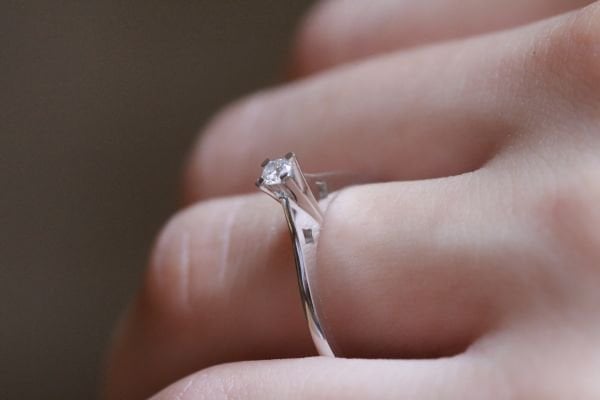 0,09 Karat Pırlanta Tektaş Yüzük