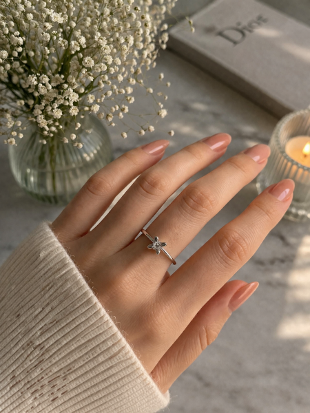 0,10 Karat Pırlanta Tektaş Yüzük