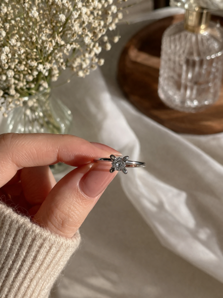 0,10 Karat Pırlanta Tektaş Yüzük