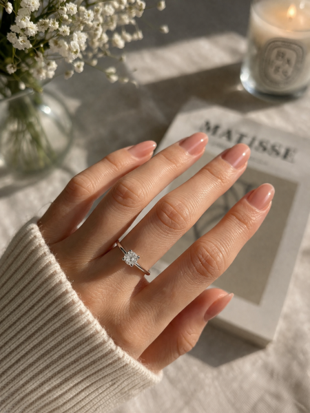 0,10 Karat Pırlanta Tektaş Yüzük