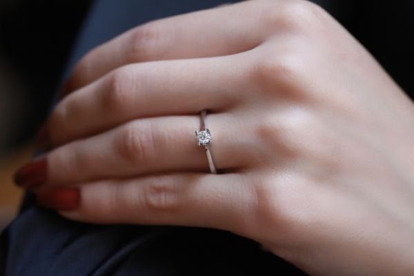 0,17 Karat Pırlanta Tektaş Yüzük